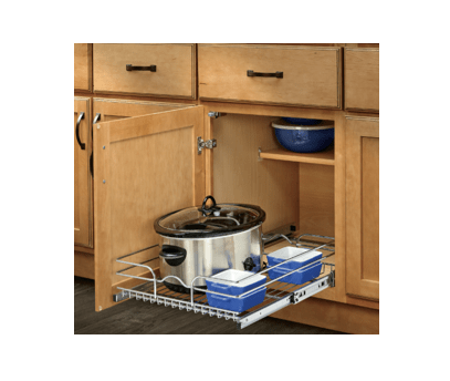 Rev-A-Shelf - 11-3/8" x 20" Base Cabinet Pullout Single Wire Basket