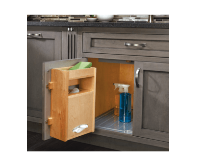 Rev-A-Shelf - 13-1/2" Maple Door Storage Plastic Bag Holder