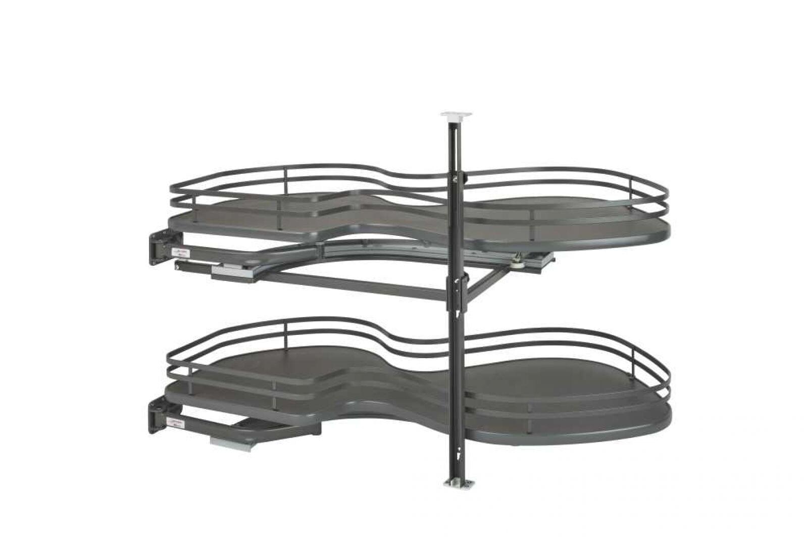 Rev-A-Shelf - 18" Orion Gray Pullout Two-Tier Left Handed