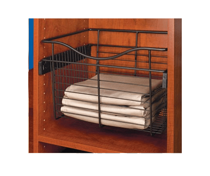 Rev-A-Shelf - 18"W x 14"D x 7"H - Oil Rubbed Bronze Wire Basket Pullout for Closet