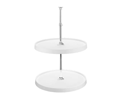 Rev-A-Shelf - 20" White Full Circle Polymer 2 Shelf Independently Rotating