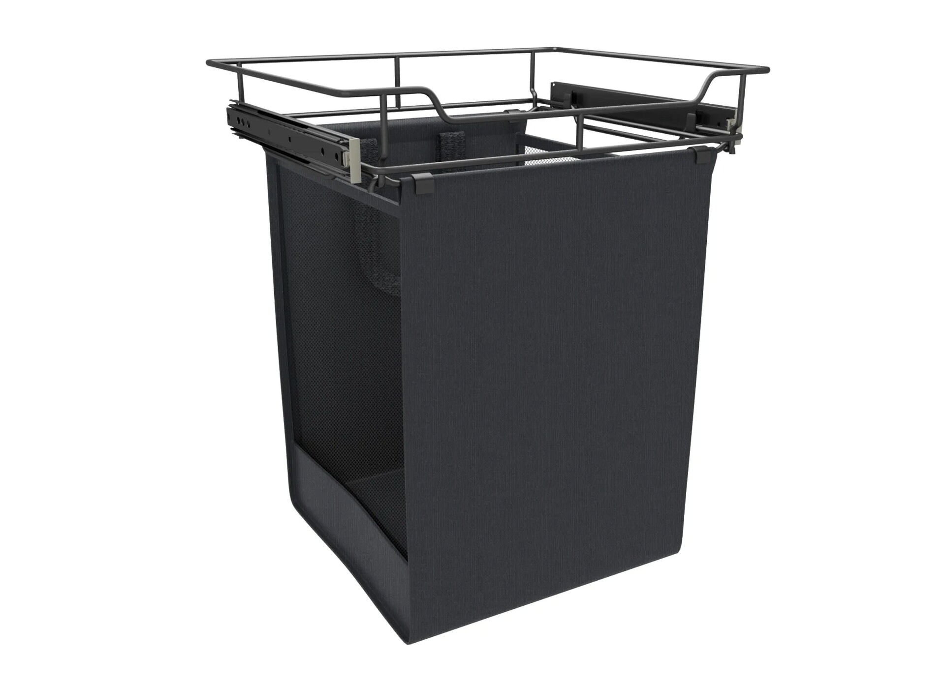 Black Hamper Pullout w/ 1.5 BU Canvas Bag for 18" Full-Access Closet Cabinets