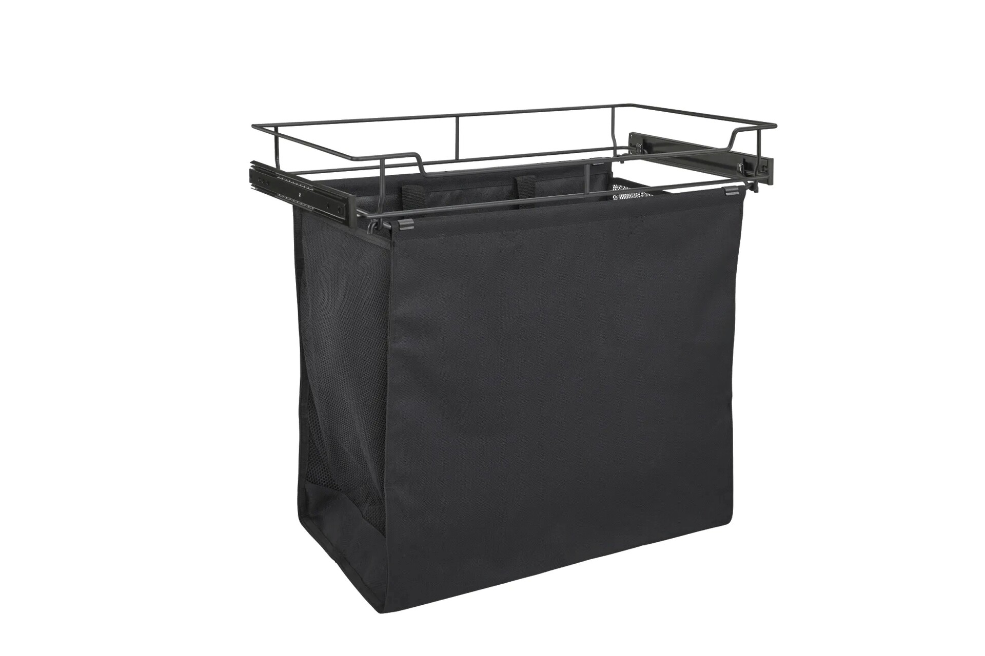 Black Hamper Pullout w/ 2.1 BU Canvas Bag for 24" Full-Access Closet Cabinets