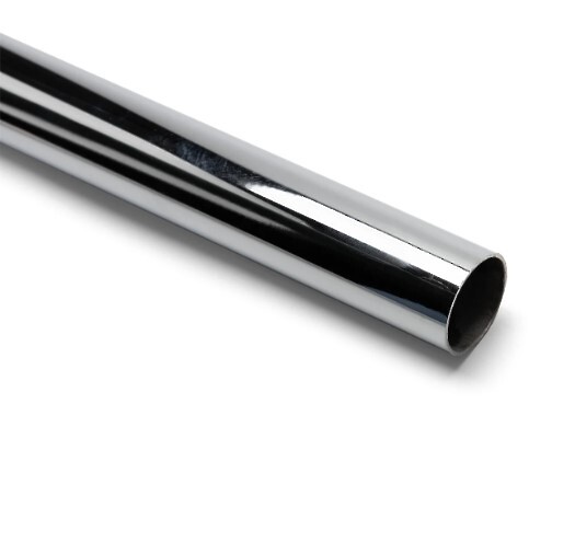 Closet Rod 1-1/16 in, Round, 12' , Heavy Duty 2 mm, Chrome