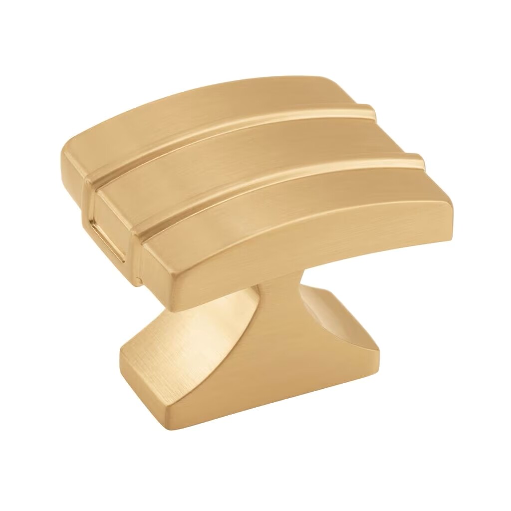 Davenport - Rectangle Knob 1-1/2" x 1-1/4" - Champagne Bronze