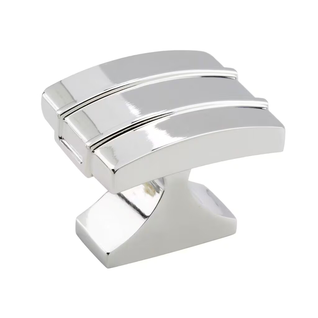 Davenport - Rectangle Knob 1-1/2" x 1-1/4" - Polished Chrome