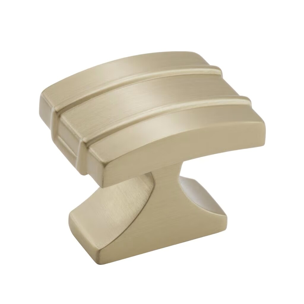 Davenport - Rectangle Knob 1-1/4" x 1" - Golden Champagne