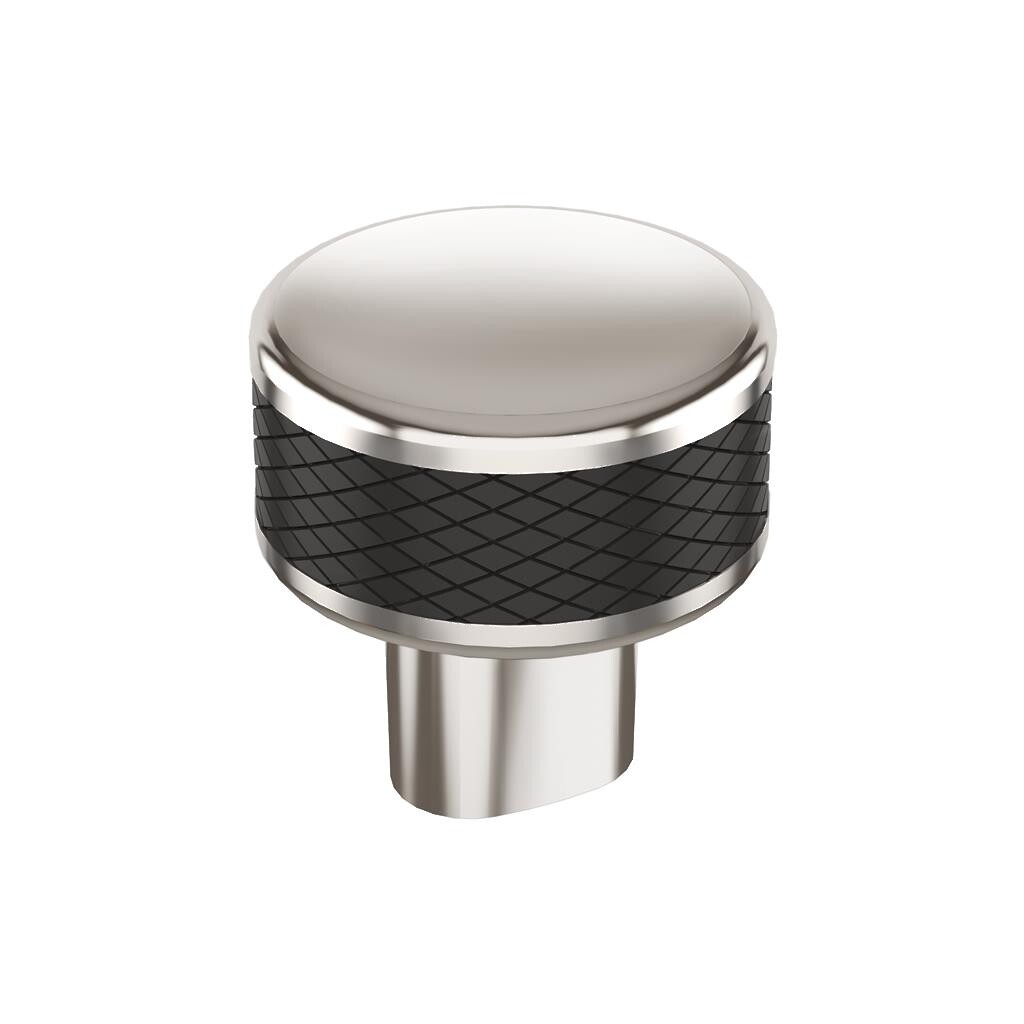 Esquire Knob 1-1/4" Polished Nickel / Black Bronze