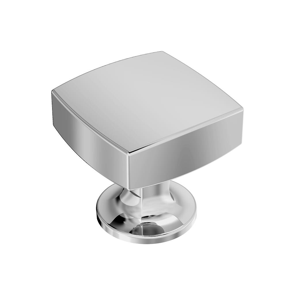 Everett Square Knob Polished Chrome