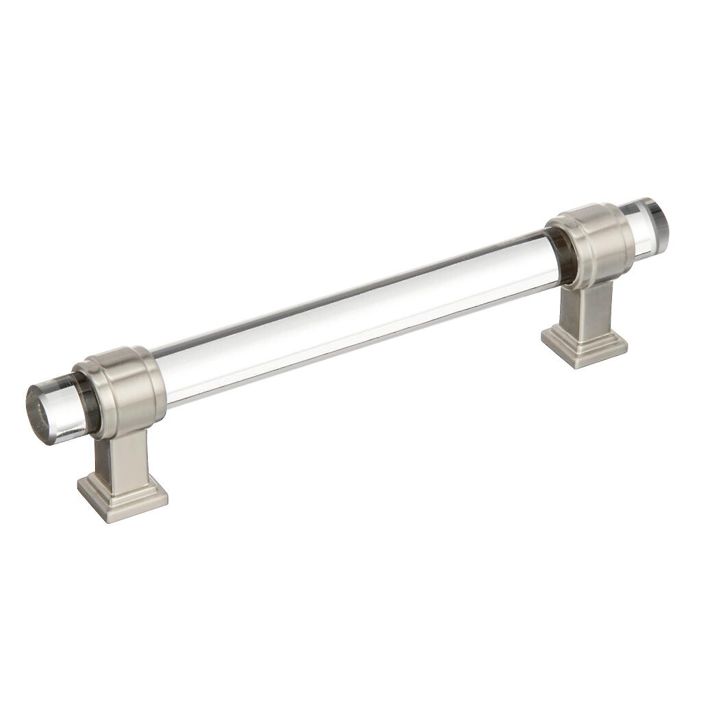 Glacio 128mm CC Pull Clear/Satin Nickel