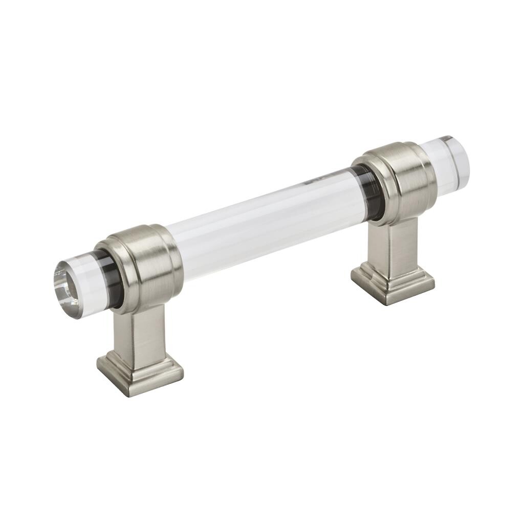 Glacio Pull 3 inch CC Clear/Satin Nickel