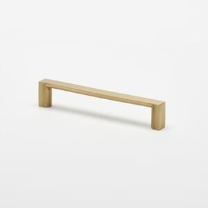 Haliburton - 128mm CC Thin Square Pull, Brushed Brass