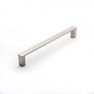 Haliburton - 128mm CC Thin Square Pull Brushed Nickel