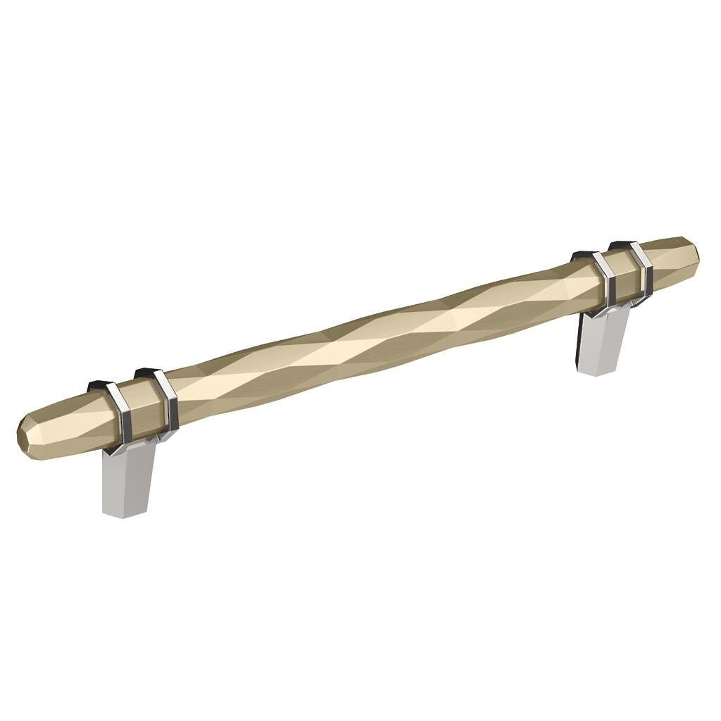London Pull 160 mm Golden Champagne / Polished Chrome