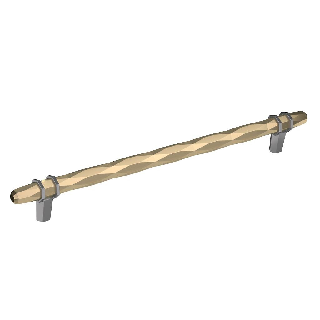 London Pull 256 mm Golden Champagne / Black Chrome