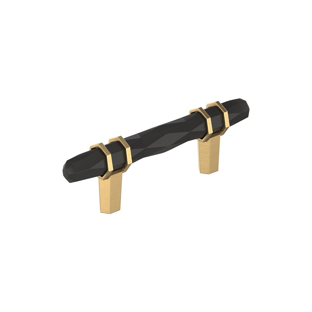 London Pull 3 inch CC Black Bronze/Champagne Bronze