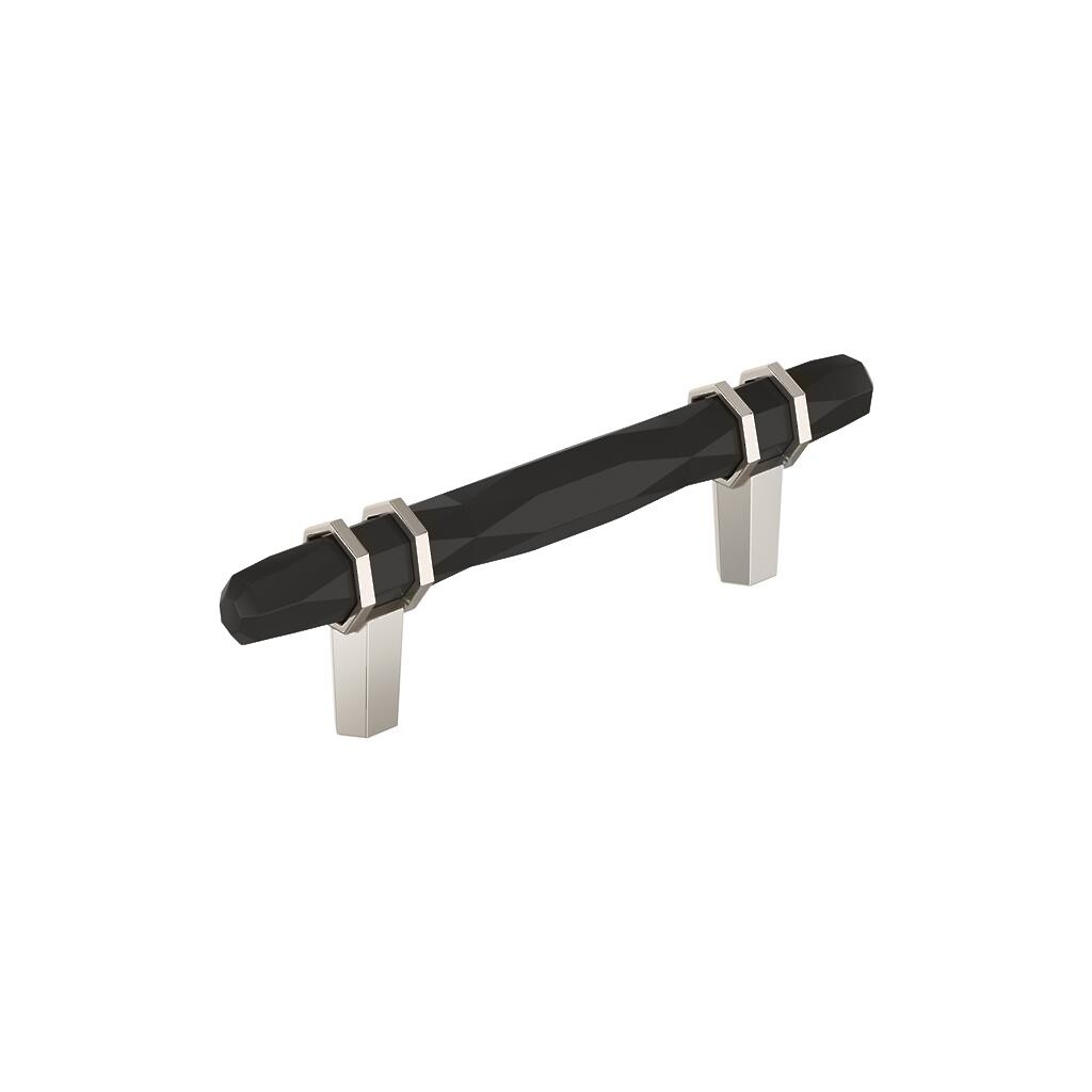 London Pull 96mm Black Bronze / Polished Nickel