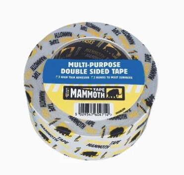 Mammoth Multi-Purpose Thin Double-sided Tape 25mm x 25m