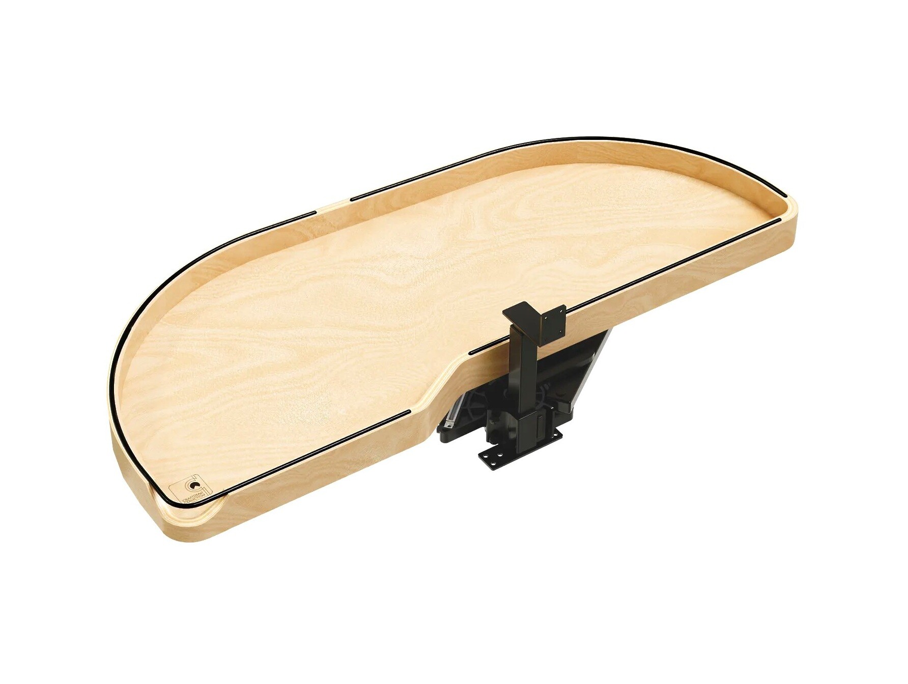 Maple Single-Tier Craftsman Collection Girasolo w/ Soft-Close and Black Accents for 12" Left Opening/Blind Right Corner Cabinet