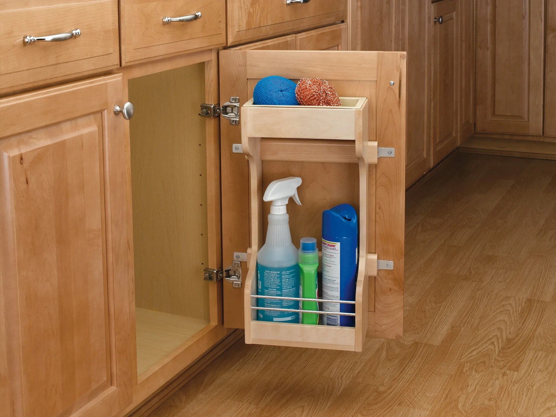 Rev-A-Shelf - 10-1/2" Maple Door Storage Cleaning Organizer