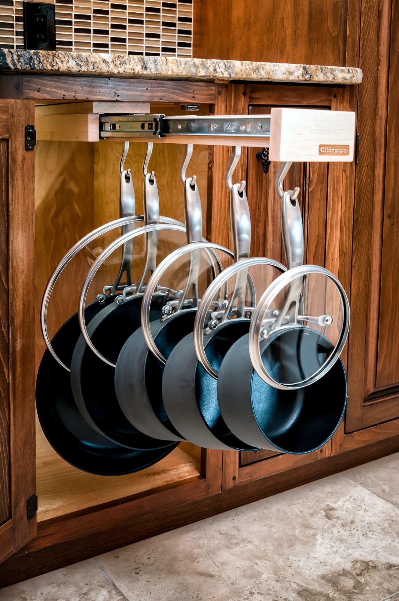 Rev-A-Shelf - 14-3/4" Depth Maple Base Cabinet Pullout Glideware