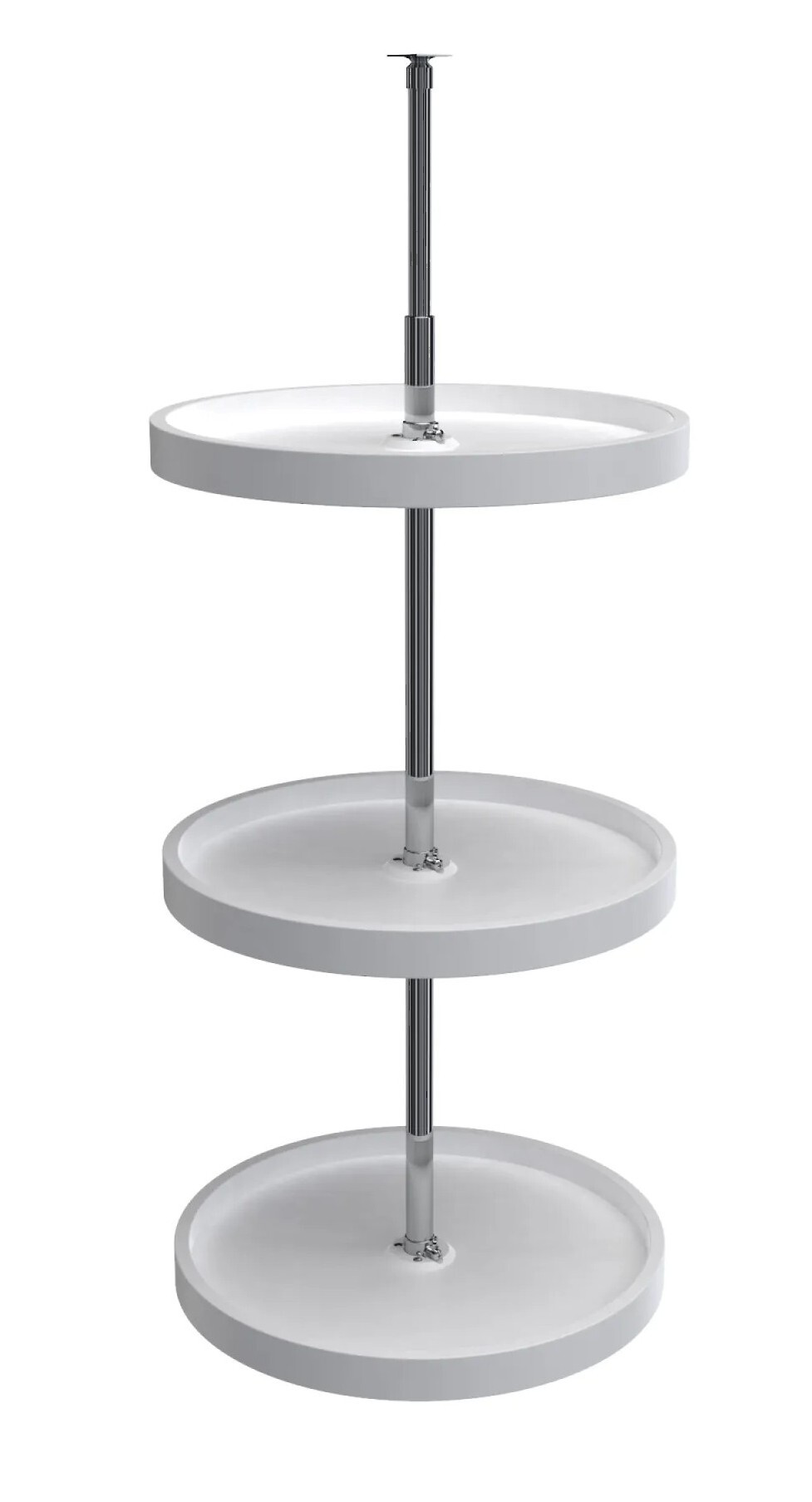 Rev-A-Shelf - 20" White Full Circle Polymer 3 Shelf Dependently Rotating