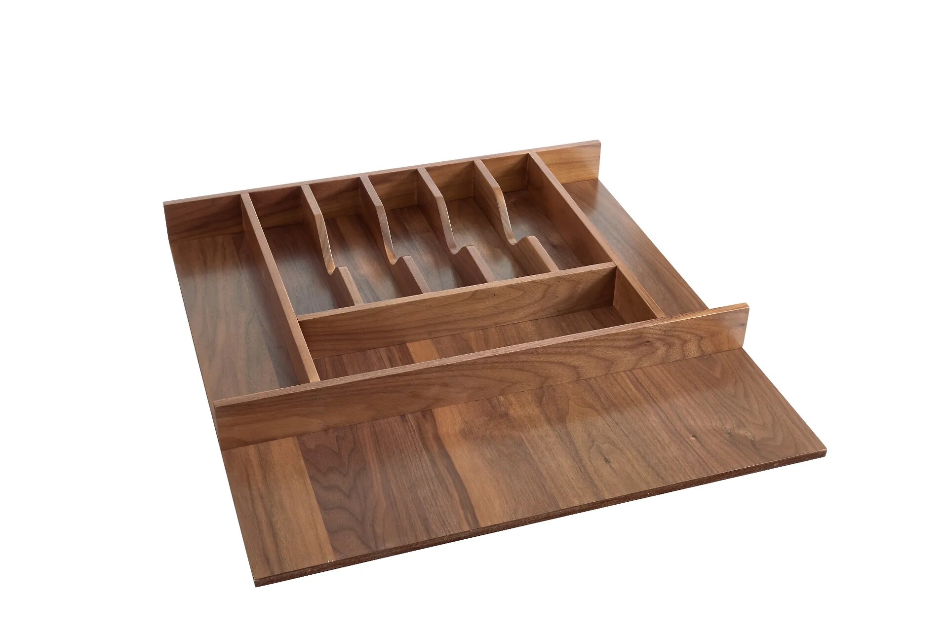 Rev-A-Shelf - 21-1/8" Walnut Cut-To-Size Insert Wood Cutlery Organizer for Drawers