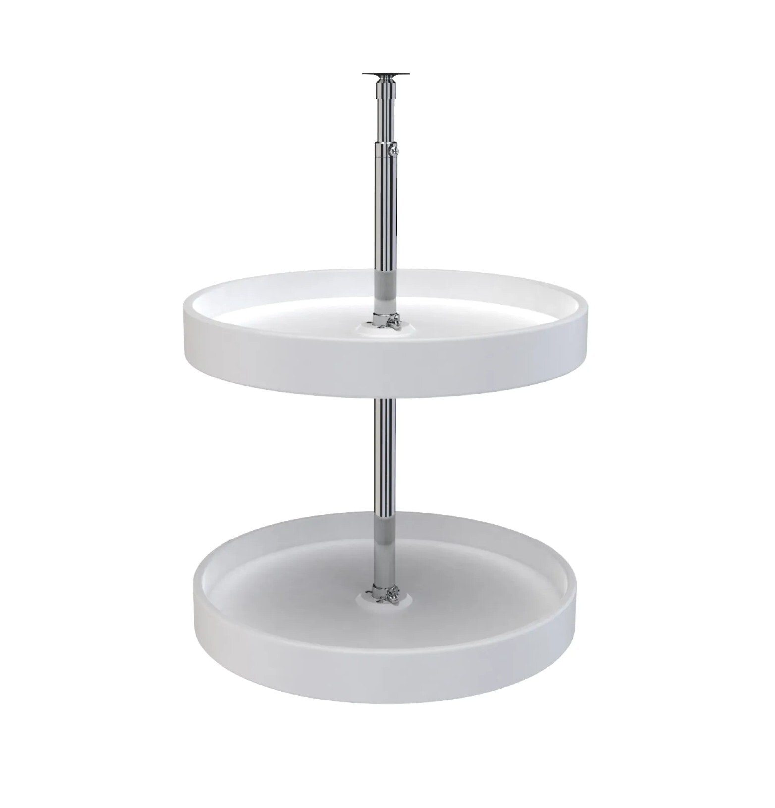 Rev-A-Shelf - 24" White Full Circle Polymer 2 Shelf Dependently Rotating
