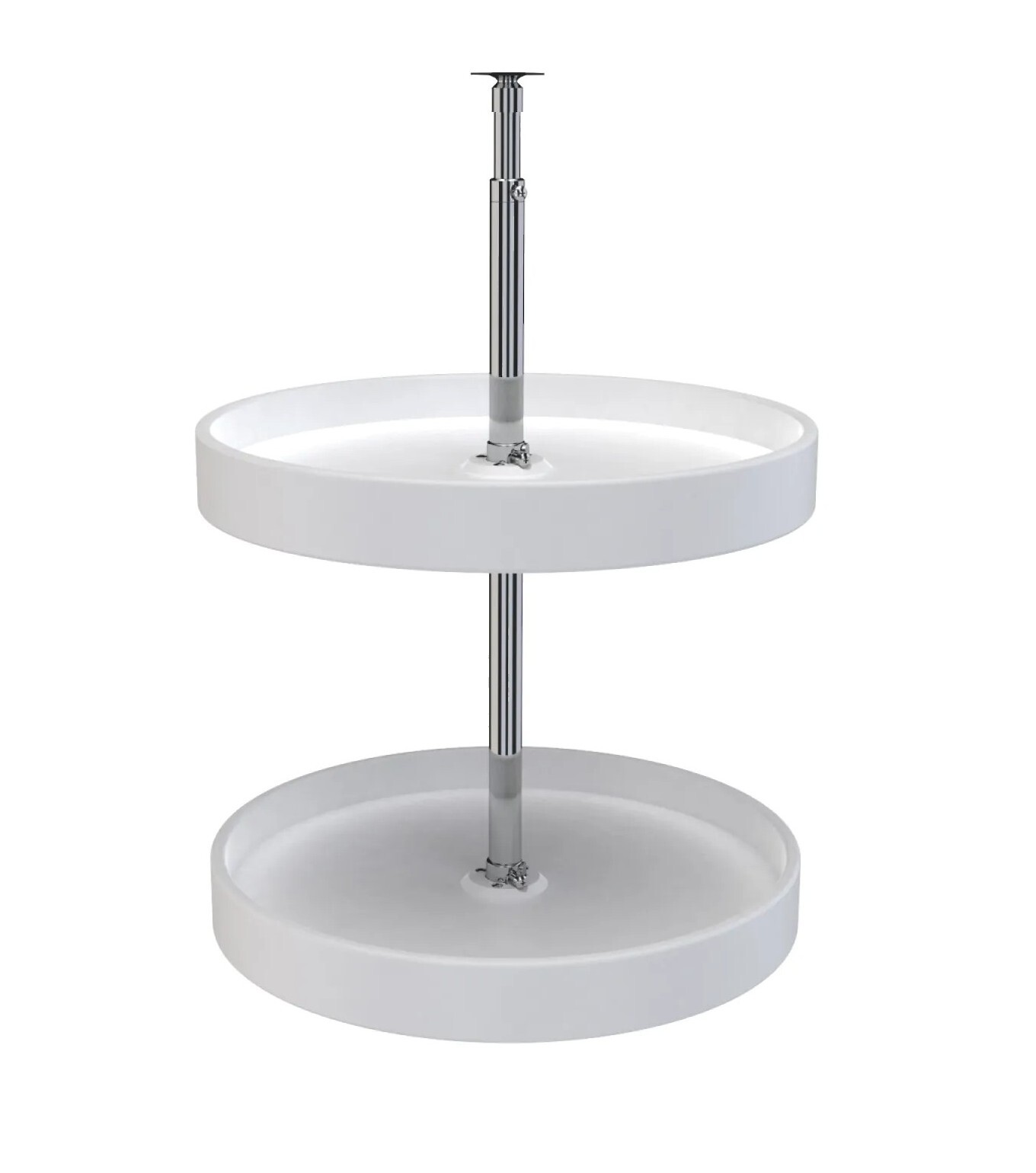 Rev-A-Shelf - 28" White Full Circle Polymer 2 Shelf Dependently Rotating
