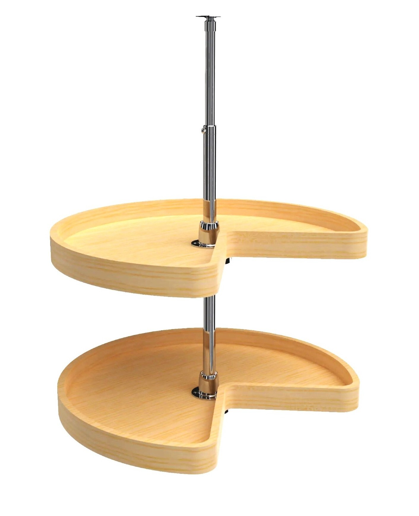 Rev-A-Shelf - 32" Maple Kidney Shape Wood Classic 2 Shelf (w/Hardware)