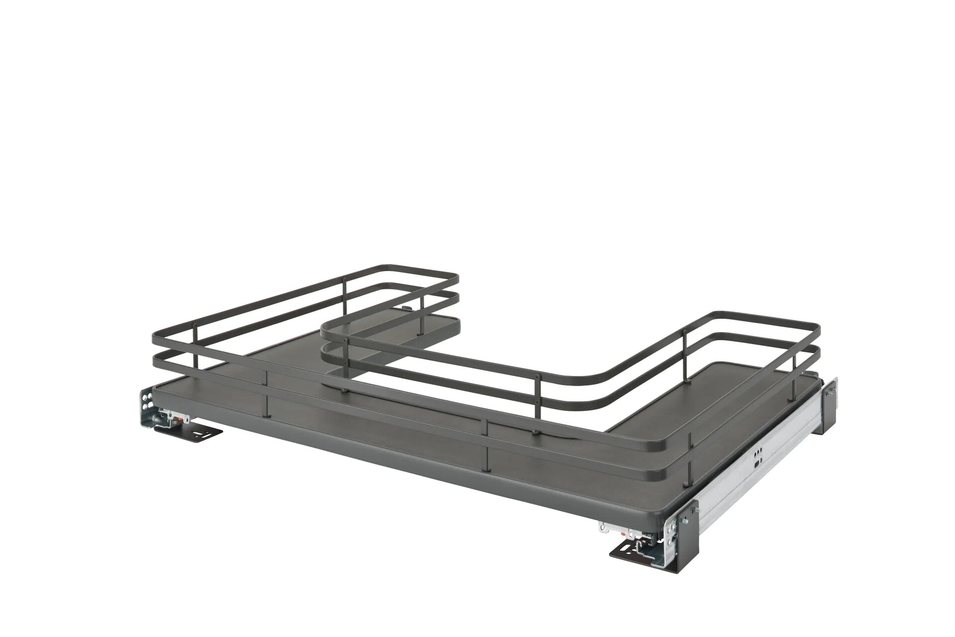 Rev-A-Shelf - 36" Orion Gray Undersink Pullout U-Shape Basket w/ Soft-Close