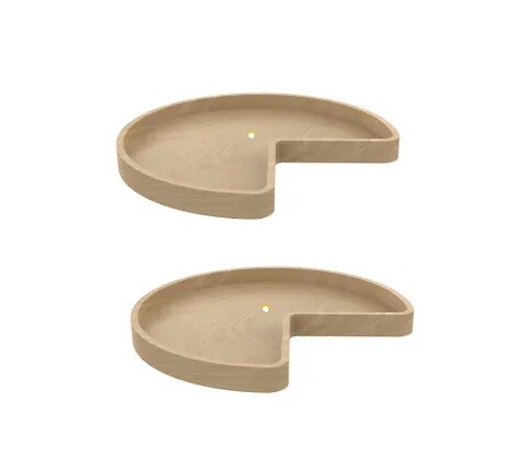 Rev-A-Shelf - BULK 32" Maple Kidney Shape Wood Classic BULK 8 Shelves Drilled without hardware