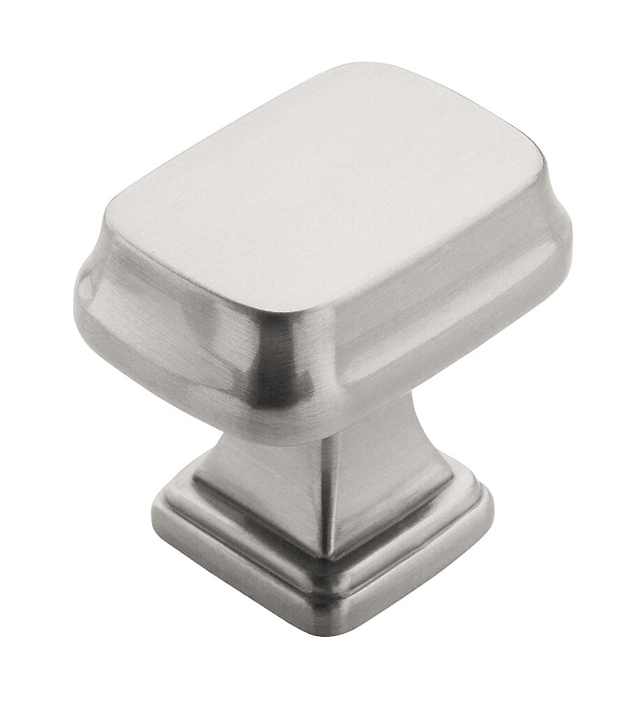 Revitalize 1-1/4" Length Square Knob Satin Nickel