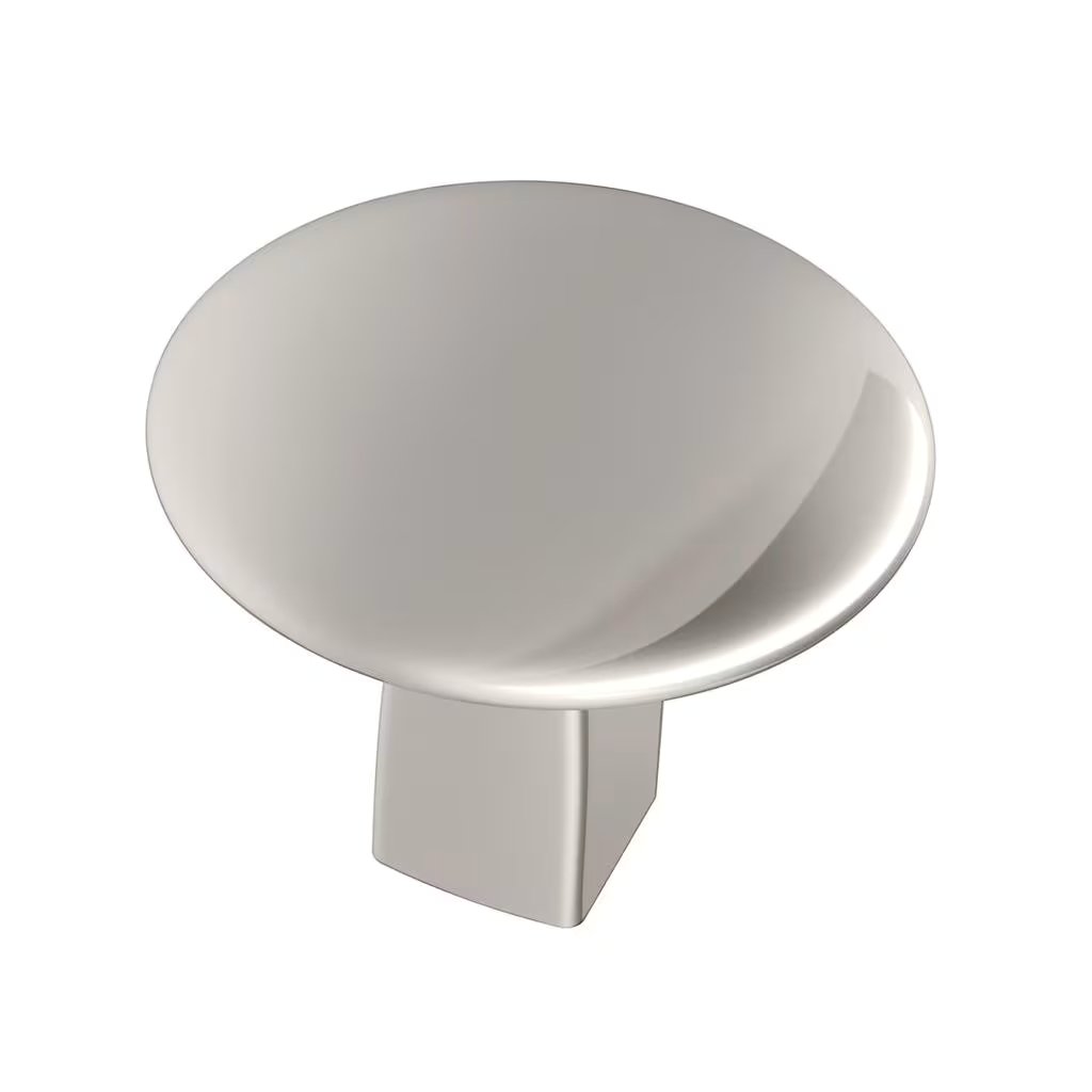 Riva 1-1/4 in Polished Nickel Cabinet Knob