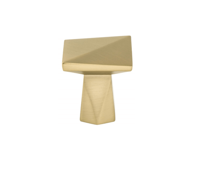 Swagger 1 - Knob 1-3/16" x 1-3/16" SQ Knob Brushed Gold