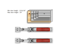 WIND (S) Min. Door Height - 12-9/16" & Max. Door Height - 24"